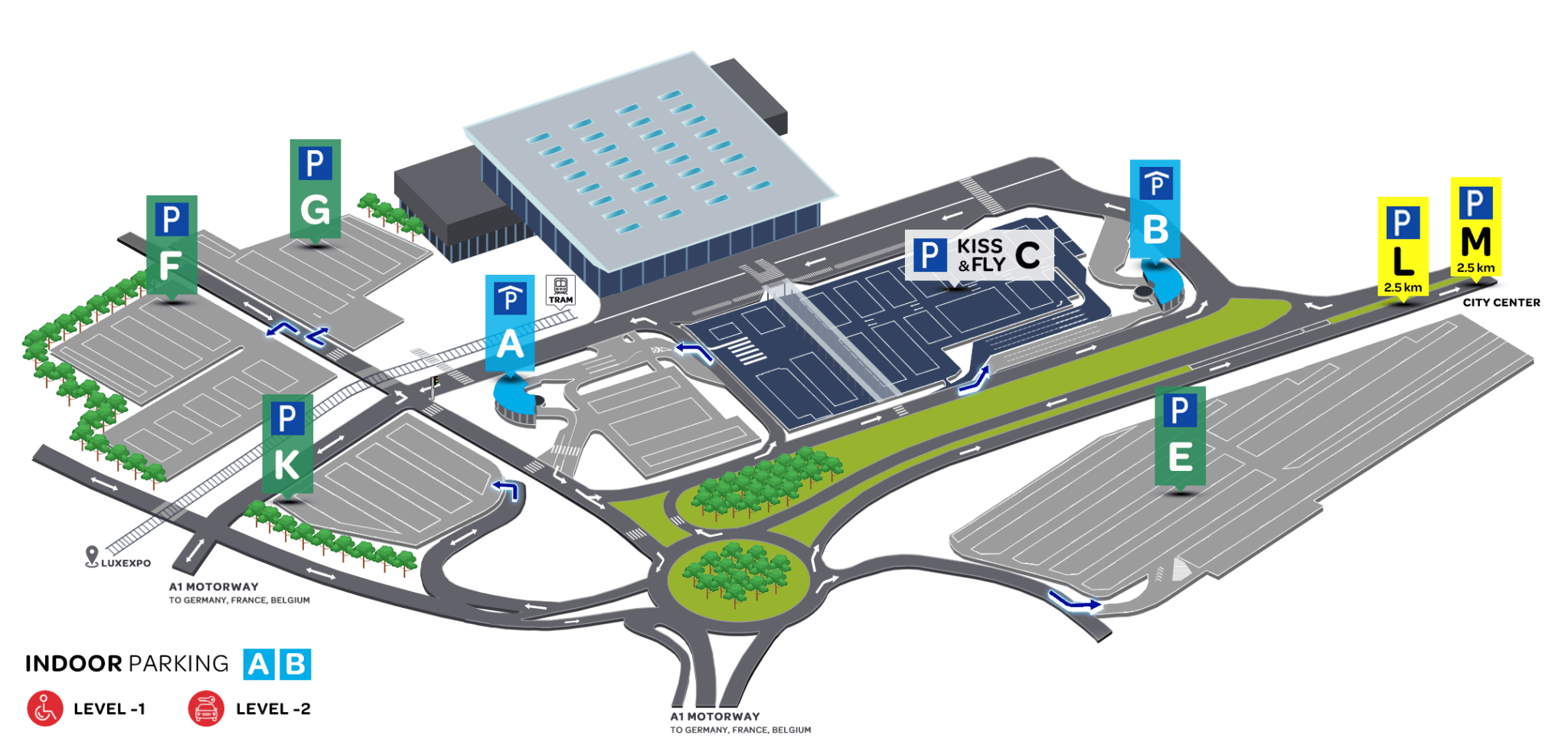 Parken Luxemburg Flughafen Ohne Reservierung www.airportparking.lu